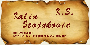 Kalin Stojaković vizit kartica